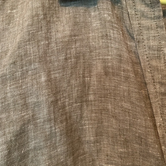 Foxcroft linen collared v neck button up blouse XX-Large quarter sleeve - Picture 8 of 11